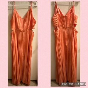 Express pleated side cutout maxi dress